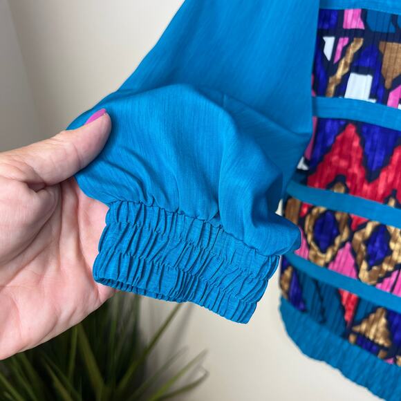 S. G. Sport Collection Retro 80's Vintage Stained Glass Jacket Blazer Size Small - Picture 4 of 8